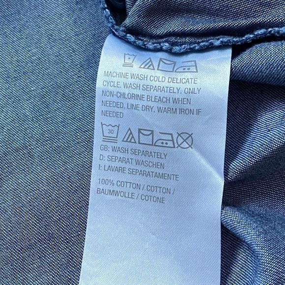 Joan Rivers Lightweight Denim Top Medium Blue Color Wash XX-Small - Picture 13 of 16